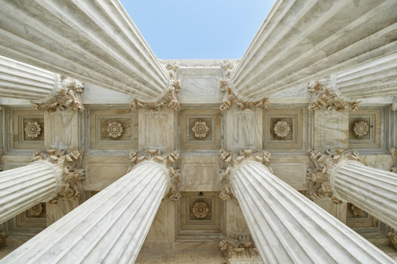 Marble pillars of the Supreme Court of the United States